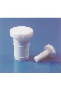 PTFE stop, platte kop, A lengte (USA maat), NS 10/30, hoogte 40 PTFE stop, platte kop, A lengte...